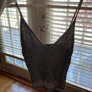Brandy Melville cropped tank, heatheres grey
